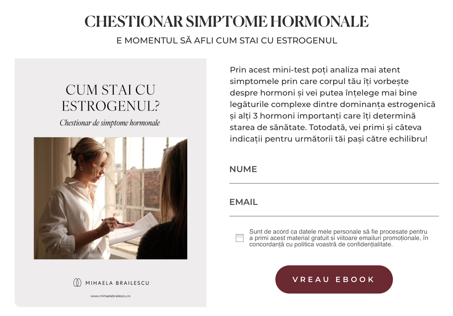 chestionar de simptome hormonale